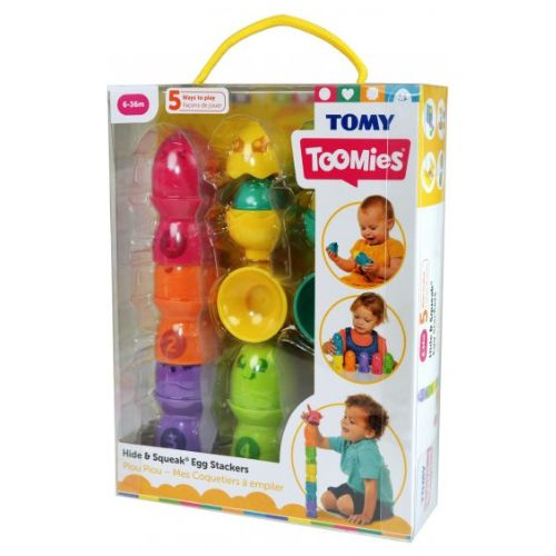 Tomy's Hide and Squeak Egg Stackers